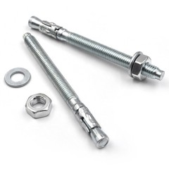 50 PCS 5/16×4 Inch Standard Fasteners HeavyDuty Zinc Wedge Concrete Anchors