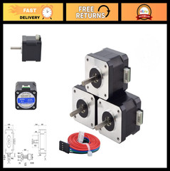 Bipolar Nema 17 Stepper Motor 1.5A 42Ncm 1.8° 4-Wire with 1m Cable (3 Pack)
