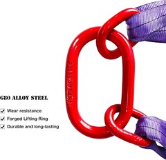 Four Leg Bridle Web Sling 7ft 6600lbs Lifting Slings with G80 Grab Hooks