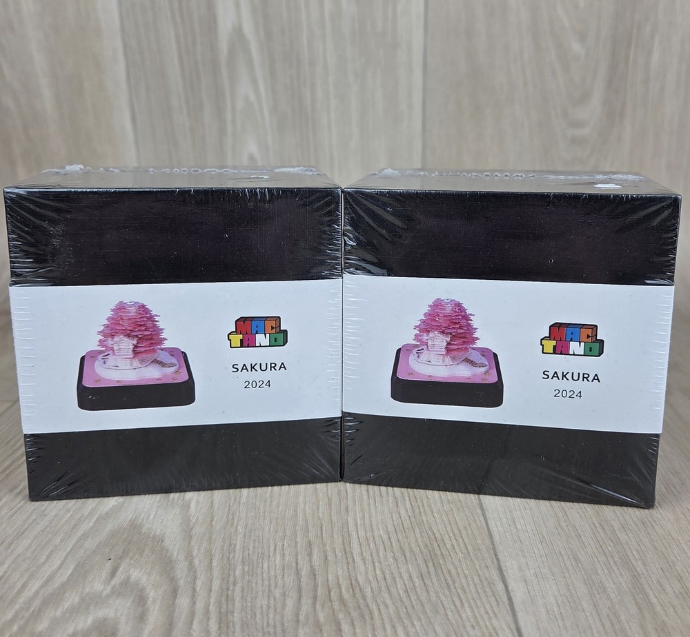 2 Sealed 3D Art Calendar Memo Pad Year 2024 Cherry Blossom Tree Mac Tano Notes
