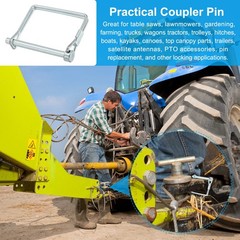 2Pcs 1/2″x3-1/8″ Square Trailer Coupler Pin Wire Lock Pin Shaft Locking Pins
