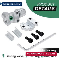 4PCS BPV-31 Bullet Piercing Valve Kit, Adjustable Line Tap Valve for Air Conditi