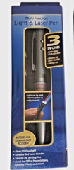 1 New (3 in 1) LED LIGHT, RED LASER POINTER, + PEN Combo, with Case, 5 mW Power