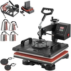 8 in 1 Heat Press Transfer Machine 12″X15″ T-Shirt Mug Hat Plate Cap Swing Away