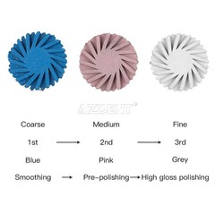 6Pc Dental Polishing Wheel Discs Kit RA 2.35mm for Composite Ceramic Polishing