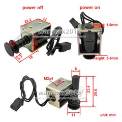 1x DC12V Push Pull Type Linear Electromagnet Solenoid Magnet DC Magnetic Plug
