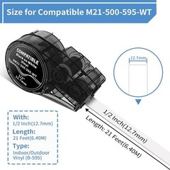 10PK 500-595-WT For Brady BMP21 manufactured before Jun 2025