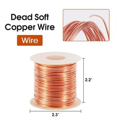 22 Gauge/ 0.6 mm 590 Feet 1 Pound 99.9% Dead Soft Copper Wire for Electrocult…