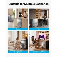 Uimoso 24-Inch Drawer Refrigerator and Freezer Combo for Undercounter Use