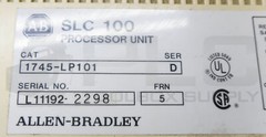 ALLEN BRADLEY 1745-LP101 /D SLC 100 PROCESSOR UNIT 120-240VAC 50/60HZ 10-125VDC