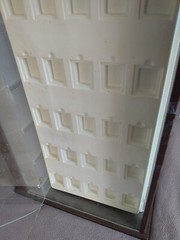 Vintage Clear Acrylic/Wood 4 Sided Counter Swivel Showcase Display Case w/Keys