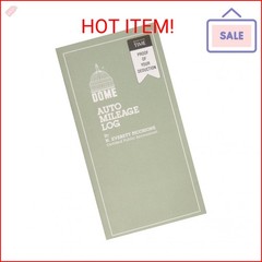 Dome(R) Auto Mileage Log, Card Stock Cover, 3 1/4in. x 6 1/4in., Gray