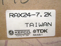 Kepco TDK Power Supply RAx24-7.2K 24V—7.2A 49684HI