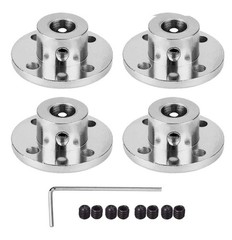 4Pcs 8mm Flange Coupling Connector, Rigid Guide Model Coupler 8mm, Silver
