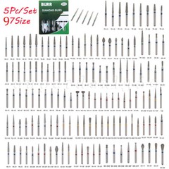 50Pcs Dental Diamond Ball Round Burs Medium FG 1.6mm for High Speed Handpiece