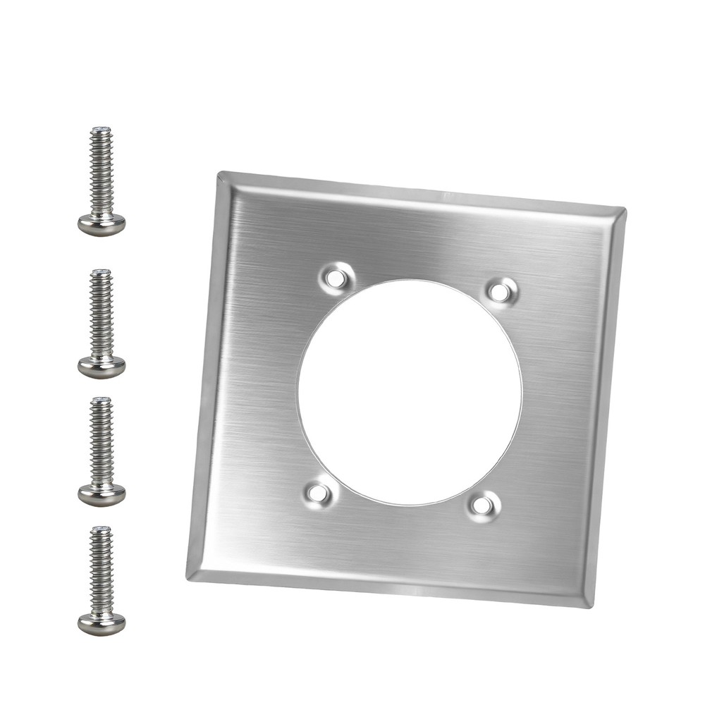 Single Hole 2 Gang Receptacle Wall Plate Ø2.48″ for Hubbell HBL9450A 14-50R US