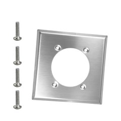 Single Hole 2 Gang Receptacle Wall Plate Ø2.48″ for Hubbell HBL9450A 14-50R US
