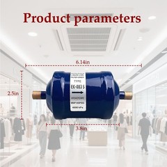 HZEL 3/8″ Liquid Line Filter Refrigerant Drier, EK-083S Sweat Flow Filter Dryer