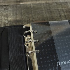 Filofax Nappa Personal Organizer Black Deluxe Nappa Leather 2016 Inserts NEW