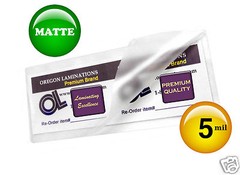 500/pack MATTE 2-3/8 x 8-1/2 Hot 5 Mil Large Bookmark Laminating Pouches
