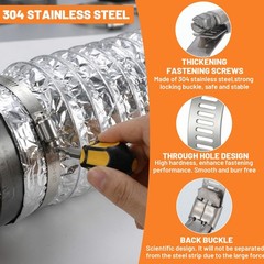 50 Pcs Stainless Steel Hose Clamp Adjustable 1-13/16″ to 2-3/4″ 46-70 mm…