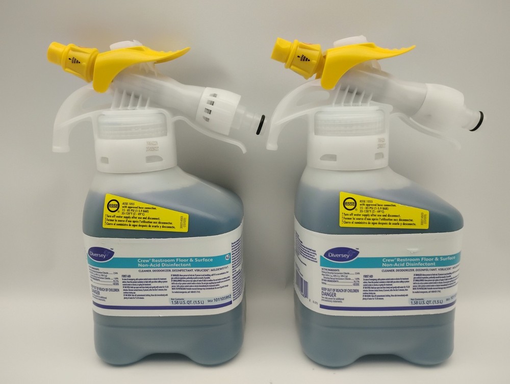 2 Diversey Crew 42 Restroom Floor & Surface SC Disinfectant 1.5L 101105992