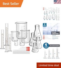50/100/250/500/1000ml Lab Glassware Include Graduated Cylinder, Glass Beaker …