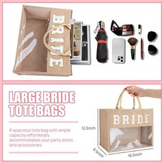 Bride Bag – to Be Tote bag, Semi-Transparent Design Beach Bag…