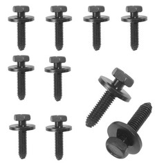 Bylikeho M6 1.0 X 25mm Hex Head Sems Bolts – Automotive Body Screw, Car Acces…