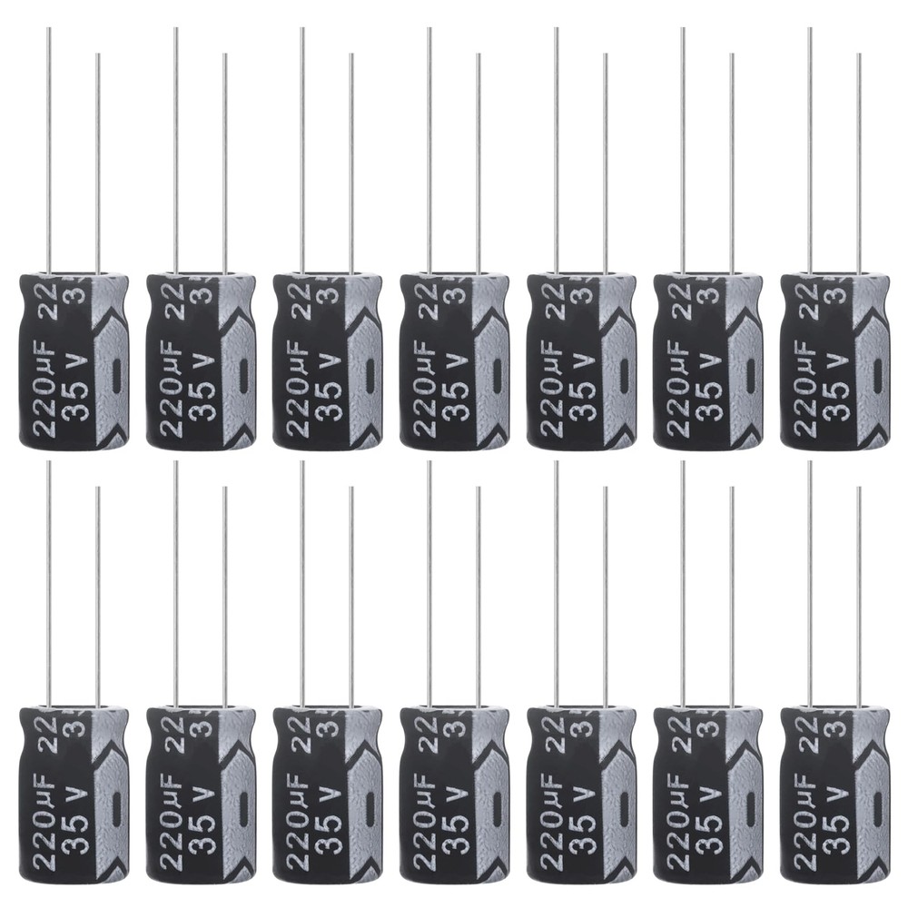 220uF 35V 8x12mm Electrolytic Capacitor 220 UF MFD 35 Volt 0.32×0.47in Alumin…