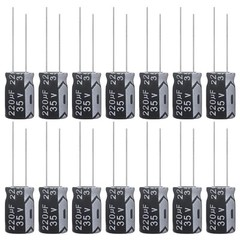 220uF 35V 8x12mm Electrolytic Capacitor 220 UF MFD 35 Volt 0.32×0.47in Alumin…