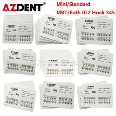 AZDENT Dental Orthodonic Bracket Brace Mini Standard Roth MBT 018 022 Hook 3/345