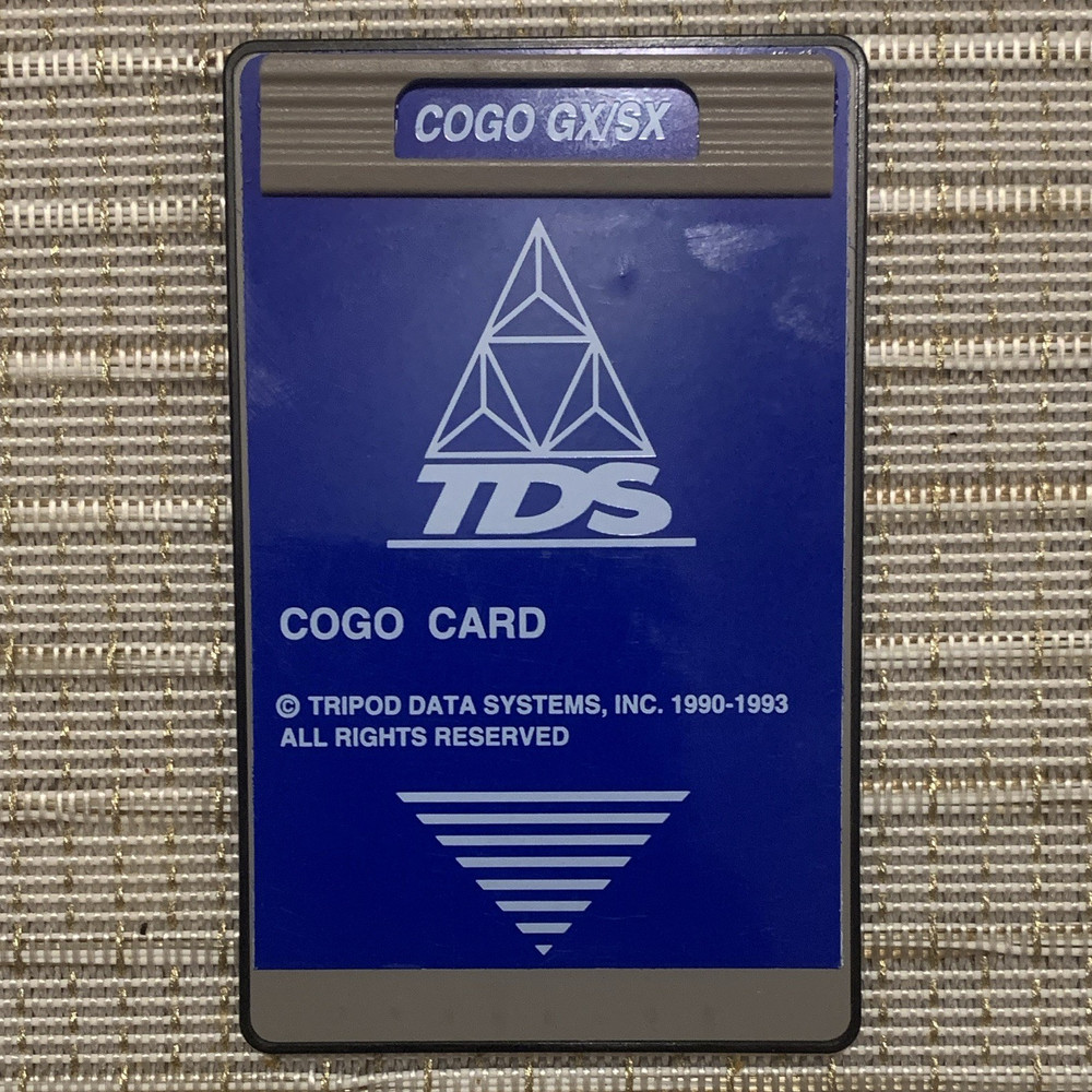 Tripod Data Systems TDS COGO GX/SX TDS-COGO48 Card w/ User’s Manual