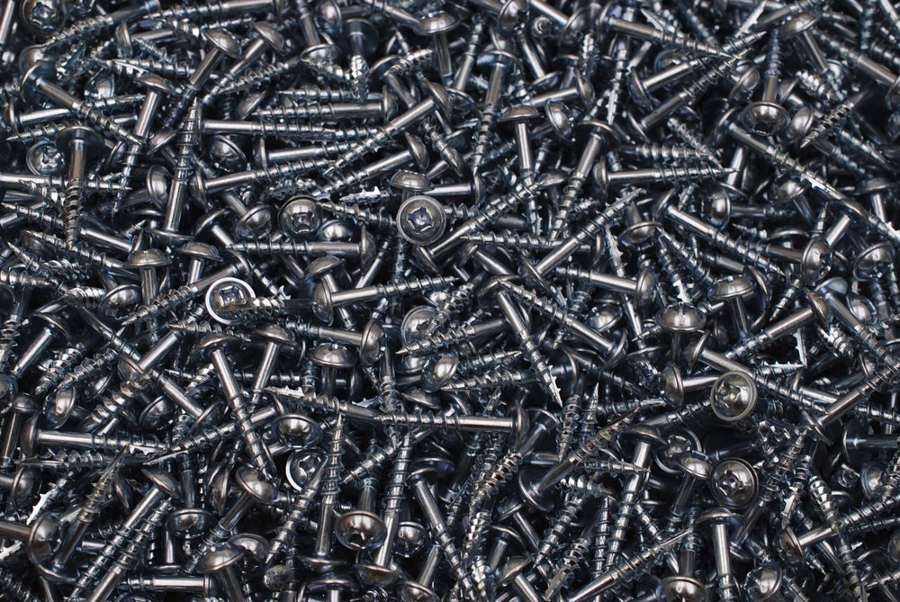 (1000) Combo Drive Washer Head 8 x 1 Pocket Hole Type 17 Coarse Wood Screw #8