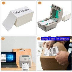 Fanfold 4″ x 6″ Direct Thermal Labels Barcode Labels for Zebra Rollo Printer UPS