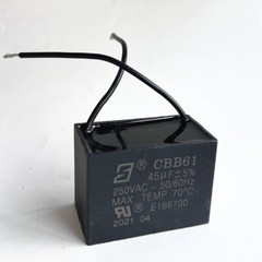 CBB61 250V Capacitor 2 Wires 2/3/3.5/4/5/5.5/6/6.5/7/8/9/10/12/15/18/20/25/30 UF