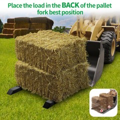 60″ Clamp on Pallet Forks 4000lb Loader Bucket Skid Steer Tractor Stabilizer Bar