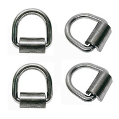 SS T316 D-Ring Lashing Ring Tie Down Anchor 1/2″ for Safe and Secure Hauling,4Pc