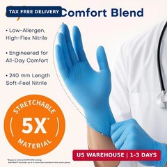 Supmedic Medical Soft Max™ Nitrile Exam Gloves, 100 Count Latex-Free Powder-Free