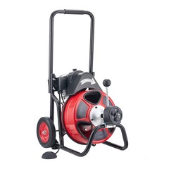 Uimoso Electric Drain Cleaning Machine with 100 FT x 1/2 In Cable and Auto Feed