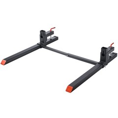 Uimoso 43 Inch 2000 lbs Clamp On Tractor Forks w/Adjustable Stabilizer Bar