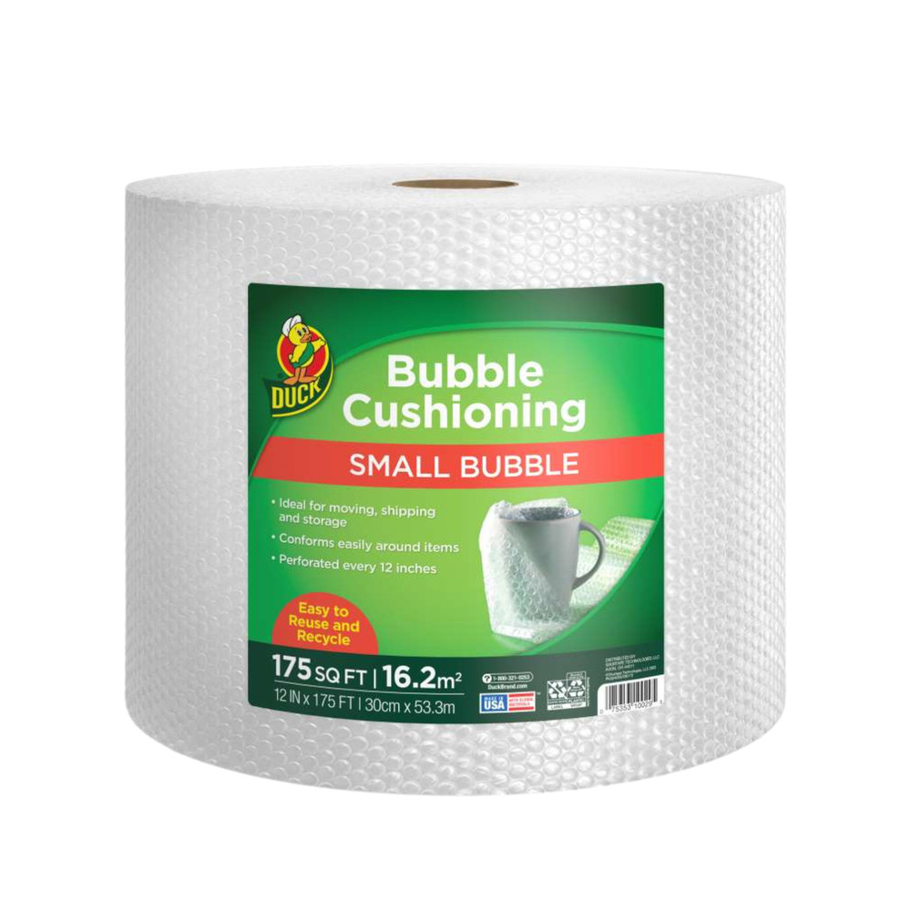 Duck Brand Small Bubble Cushioning Wrap [3/16 inch bubbles]: 12 in. x 175 ft. Cl