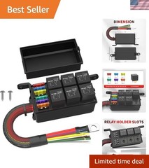 Automatic Operation 12V Relay Box – 6 Way Waterproof Panel with Fuses Included