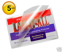 LAM-IT-ALL Hot Laminating Pouches 2-1/2 x 3-5/8 School Card [pack of 100] 5 Mil