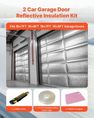 VEVOR 4 Rolls Reflective Heat Insulation Radaint Barrier EPE 24in x 18ft 6mm