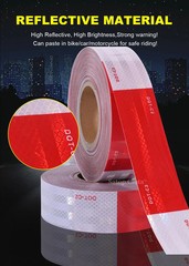 Conspicuity Tape DOT-C2 Approved Reflective Trailer Red White 2”x100’ -2Roll US