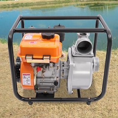196CC Water Pump W/pipe,4l/1.06gal Diesel Powered 3600rpm Water Transfer Pump