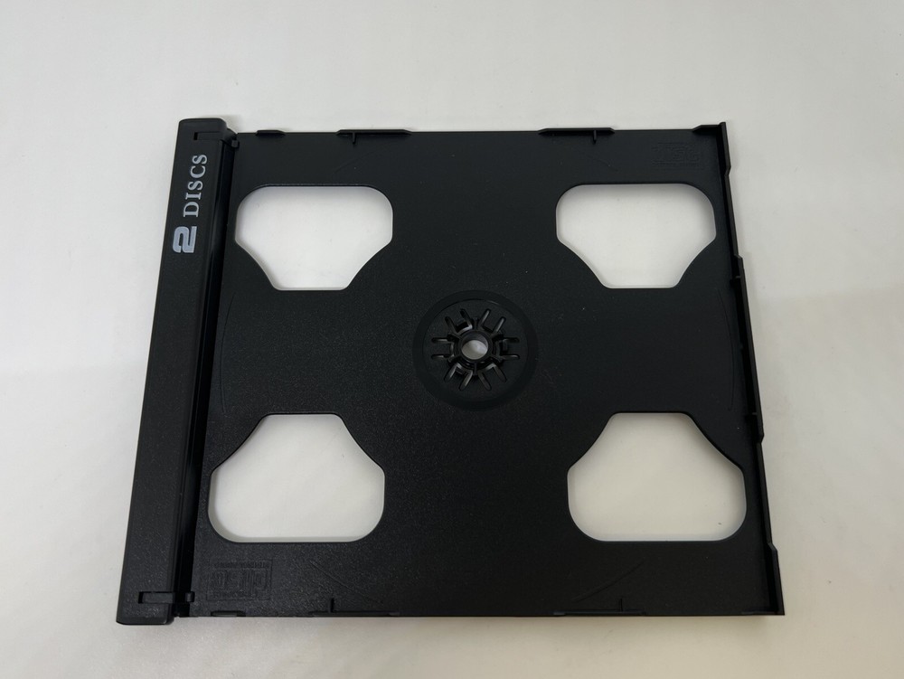 10 PCS NEW DOUBLE CD SMART TRAY, 2 DISCS PRINT, BLACK, YL28LOGO