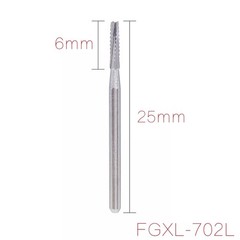 Dental Surgical Tungsten Carbide Burs FLAT END TAPER Fissure 702 FG FGOS 25/28mm