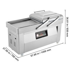 VEVOR Chamber Vacuum Sealer Commercial Vacuum Sealing Bag Packing Machine 1200W